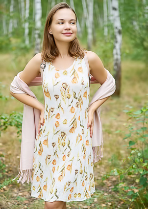 Yenn Cat Reclining Naked Among The Trees With A Joyful Smile