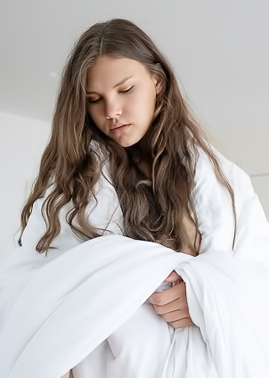 Ella Bonita Enjoy The Morning Sunshine On Her Bare Skin