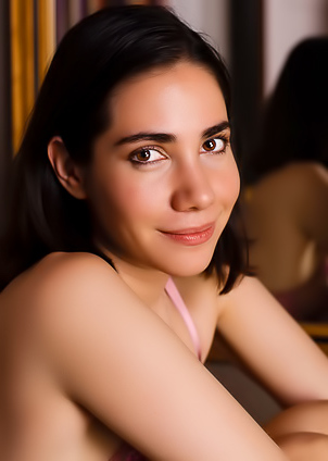 Daring Latina Beauty Emilia Posing In Sexy Lingerie