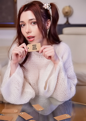 Mila Azul Stroking Her Shaved Pussy And The Horny Cutie Smiles Naughtily