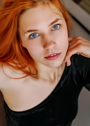 Intimate Gaze Between Redhead Ariel Dawns Strips