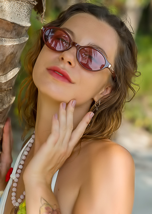 Anna Vells Breezy Bust Busting Bikini Show