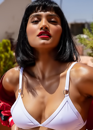 Angel Constance Beautiful Muse Strips On The Rooftop